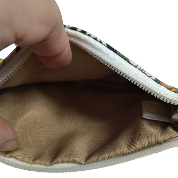 Sakroots Make Up Cosmetic Bag Pouch Peace Floral Birds Canvas Travel Colorful - Picture 3 of 4